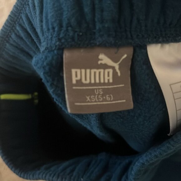 Puma Boys 3-Piece Outfit Set XS (5/6) | Teal Gray Vest Hoodie Pants - Like New - Picture 16 of 16